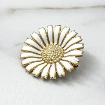 GEORG JENSEN 브로치 데이지 925 플라워 꽃 골드