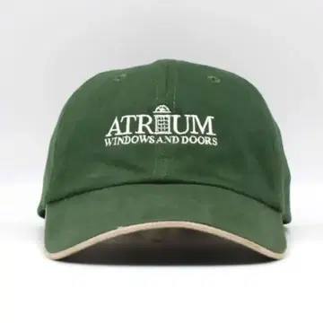 ATRIUM 주택 기업 자수 캡 구제 의류 코튼 그린