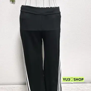 아디다스 스포츠 요가 팬츠 블랙 스트라이프 캐주얼 팬츠 M