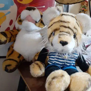 빈티지 쇼와 레트로 당시의 물건 봉제 인형 2개 호랑이 레트로 팝