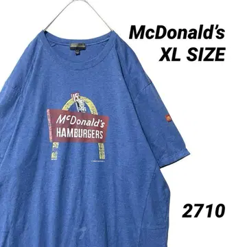 McDonald's HAMBURGERS 맥도날드 1호점 T셔츠 파랑