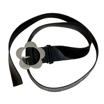 MARY QUANT 마리콴트 벨트 블랙 실버 데이지