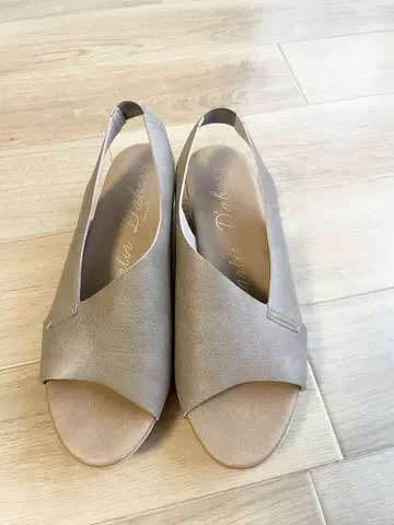 일본제] 베이지 슬링백 웨지솔 컴포트 샌들