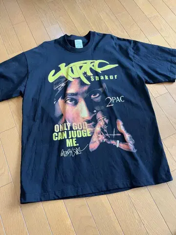2PAC 그래픽 티셔츠 블랙