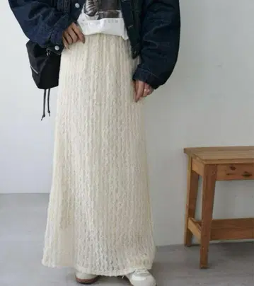 디스코트 레이스 내로우 스커트