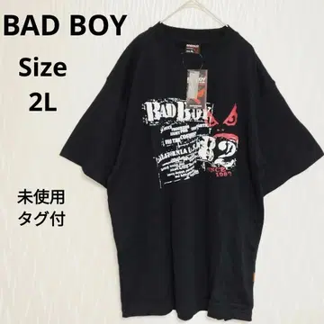 미사용 배드보이 티셔츠 y2k 헤이세이 반팔 블랙 빅사이즈 BADBOY