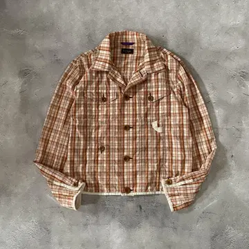 Vintage PaulSmith 트래커 자켓 마드라스 체크 숏 기장