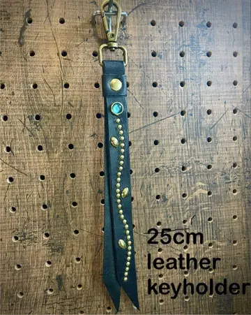 25cm 플라워 스터드 그린 가죽 키링 CALEE 등 좋아하시는 분
