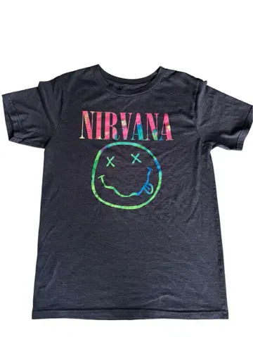 00s Nirvana 티셔츠 빈티지 스마일리