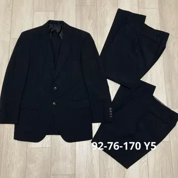 여름용 정장 남성용 블랙 셋업 3개 세트