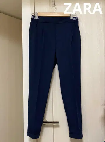 [미사용] ZARA 네이비 테이퍼드 팬츠