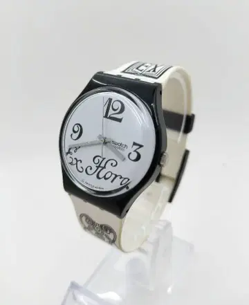 Swatch 스와치 BLACK LETTER GB163 손목시계 아날로그