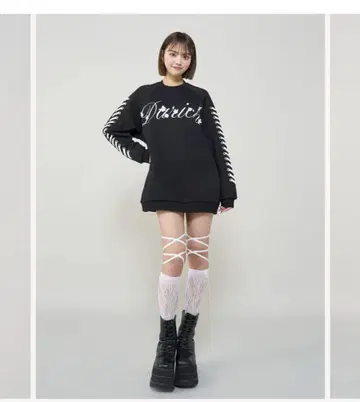 Darich 레이스업 로고스 맨투맨 풀오버