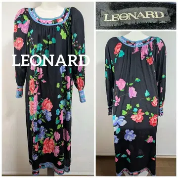 레오나르 REONARD 꽃무늬 롱 원피스 긴팔