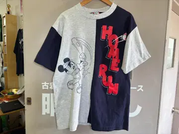 90s 디즈니 디자인 베이스볼 미키 티셔츠