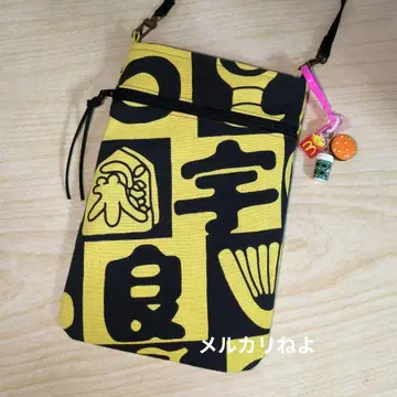 스모 우라 기세 방 유카타 옷감 스마트폰 파우치