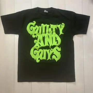 guiltyguys 티셔츠 사이즈 M 블랙 로고 그린