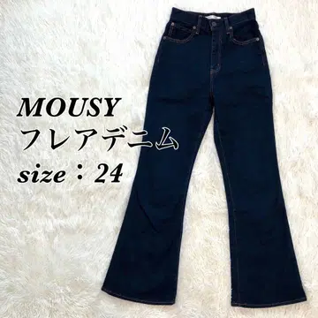 새상품급 MOUSY 마우지 플레어 데님 진한 색상 사이즈 24