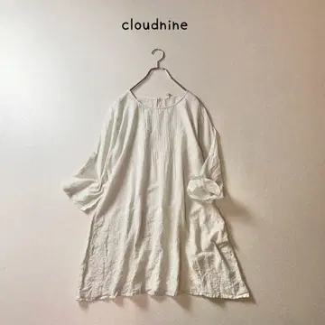 cloudnine 자수 디자인 핀턱 튜닉 약간의 비침