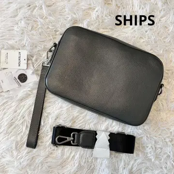 [미사용 새상품] SHIPS 클러치 숄더백 2way 그레이 천연 가죽