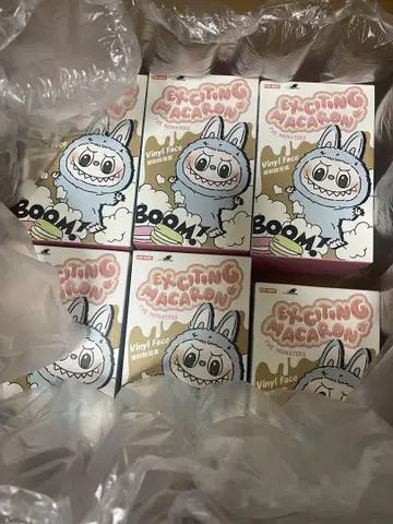 POPMART LABUBU 마카롱 봉제 인형 6개 세트 랜덤