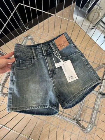 신상 데님 하이웨스트 숏팬츠