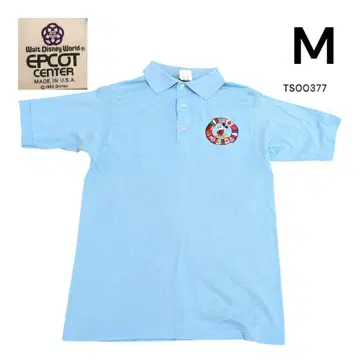 80년대 USA 미키마우스 자수 피케 셔츠 EPCOT CENTER M