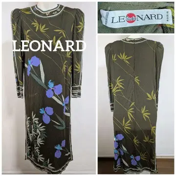 LEONARD 레오나르 꽃무늬 롱 원피스 긴팔