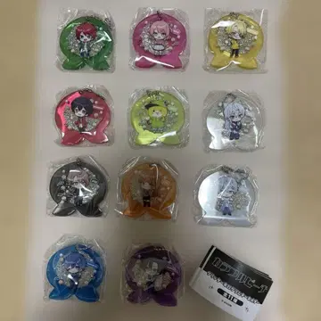 컬러풀 피치 글리터 홀로그램 키링 컴플리트 카라피치