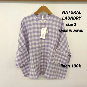 NATURAL LAUNDRY 선염 린넨 랜드스케이프 셔츠