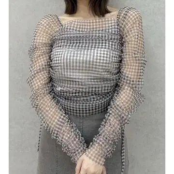 dazzlin 원숄더 개더 시어 탑