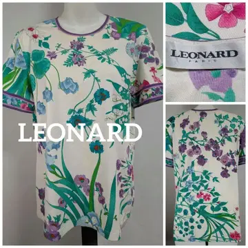 LEONARD 레오나르 꽃무늬 반팔 티셔츠 L 사이즈