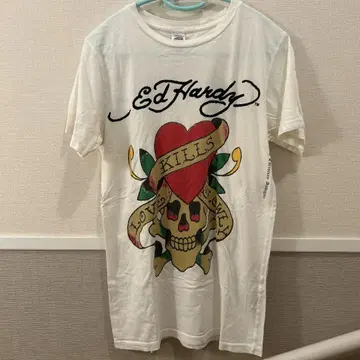 Ed Hardy 스컬 하트 티셔츠 S