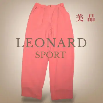 LEONARD 스포츠 와이드 팬츠 핑크 새상품급 L~LL