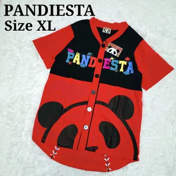 [새상품] [택 포함] PANDIESTA 베이스볼 셔츠 반팔 XL 자수