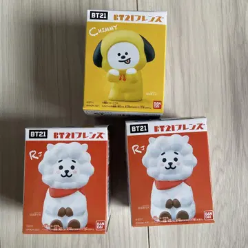 BT21 프렌즈 BTS 소프트 비닐 플라스틱 식품 완구 피규어 3개 세트