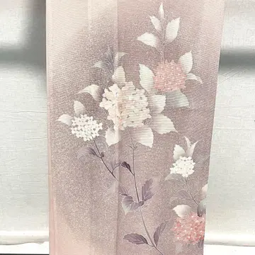 D210 여름 기모노 호몬기 수국 명주 순수 실크 컨디션 최상