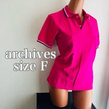 archives 가슴 자수 라인 포인트 화려한 컬러 피케 셔츠