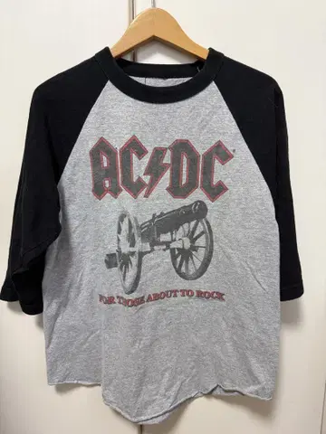 ACDC 래글런 티셔츠 FOR THOSE ABOUT TO ROCK