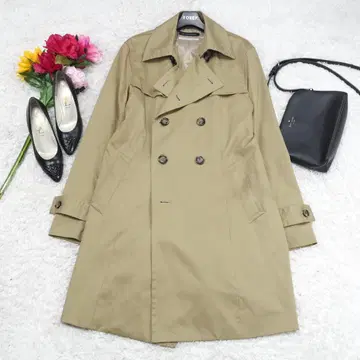 G6738*아즈 슈퍼소닉 A라인 트렌치코트 베이지 L