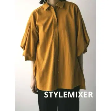 STYLEMIXER 뉴앙스 턱 슬리브 셔츠