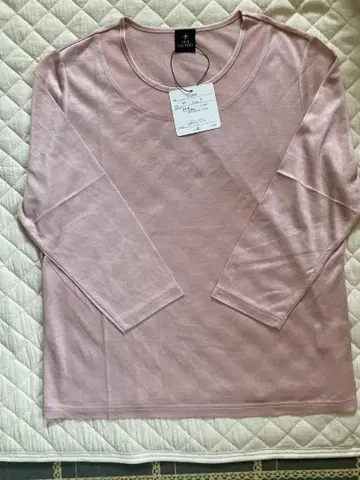택 포함 새상품 SILK FACTORY 긴팔 상의 핑크 사이즈 LL