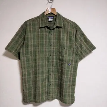 레어 00s 파타고니아 반팔 셔츠 시어서커 2005년