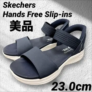 스케쳐스 핸즈프리 슬립인 샌들 네이비 23cm