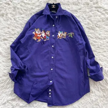 Disney STORE 자수 일곱 난쟁이 백설공주 긴팔 버튼 셔츠