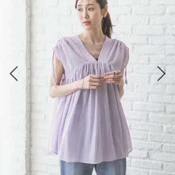 글로벌 워크 에어리 릴랙스 개더 블라우스