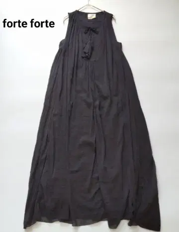 포르테포르테 이탈리아제 코튼 실크 슬리브리스 롱 원피스