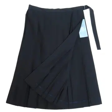 일본제 dulcamara 요소이키 플리츠 랩 스커트 레이어드 네이비