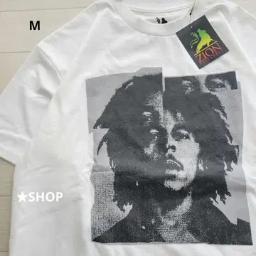 ZION 자이언 밥 말리 허스키 프린트 반팔 티셔츠 M