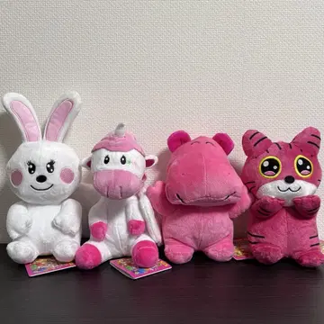 타베코 동물 THE MOVIE  손안에 쏙 봉제 인형 4종 세트